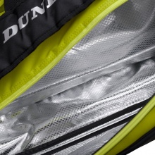 Dunlop Tennis-Racketbag Srixon SX Performance (Schlägertasche, 3 Hauptfächer, Thermofach) schwarz/gelb 12er